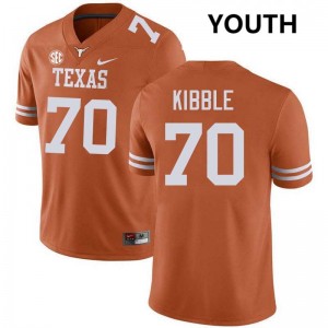 Youth Nate Kibble Texas Orange Texas Longhorns #70 Football NCAA Jersey 589159-388