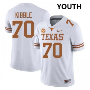 Youth Nate Kibble White Texas Longhorns #70 Football Stitched Jersey 282219-503