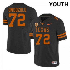 Youth Neto Umeozulu Black Texas Longhorns #72 Football Embroidery Jersey 971591-559