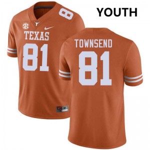 Youth Nick Townsend Texas Orange Texas Longhorns #81 Football NCAA Jersey 452328-314