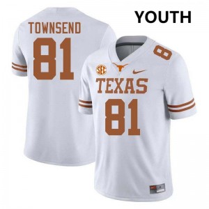 Youth Nick Townsend White Texas Longhorns #81 Football High School Jersey 869891-885