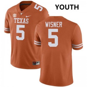 Youth Quintrevion Wisner Texas Orange Texas Longhorns #5 Football NCAA Jersey 574643-851