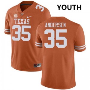 Youth Rett Andersen Texas Orange Texas Longhorns #35 Football Limited Jersey 245907-831