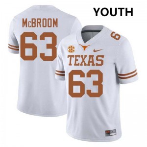 Youth Rick McBroom White Texas Longhorns #63 Football Player Jersey 901203-826