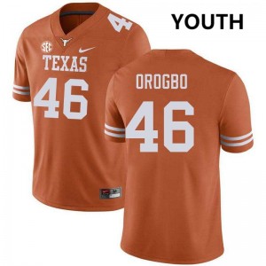 Youth Smith Orogbo Texas Orange Texas Longhorns #46 Football 2025-26 Jersey 174797-514