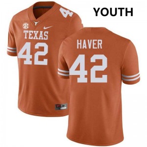 Youth Tate Haver Texas Orange Texas Longhorns #42 Football Alumni Jersey 386286-273