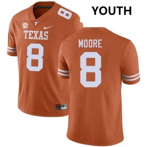 Youth Trey Moore Texas Orange Texas Longhorns #8 Football Game Jersey 555836-812
