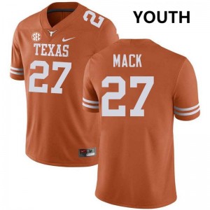 Youth Wardell Mack Texas Orange Texas Longhorns #27 Football University Jersey 723091-806