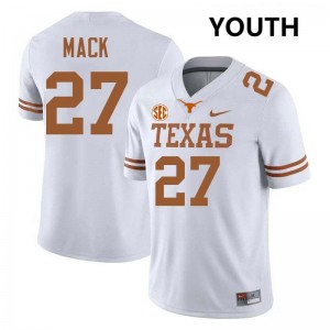 Youth Wardell Mack White Texas Longhorns #27 Football Limited Jersey 347688-785