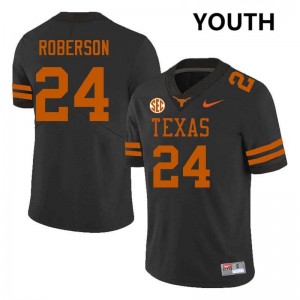 Youth Warren Roberson Black Texas Longhorns #24 Football High School Jersey 751184-301