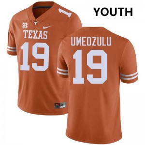 Youth Zina Umeozulu Texas Orange Texas Longhorns #19 Football 2025 Jersey 241979-498