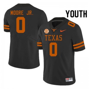 Youth DeAndre Moore Jr. Black Texas Longhorns #0 SEC Conference Replica Jersey 828164-403