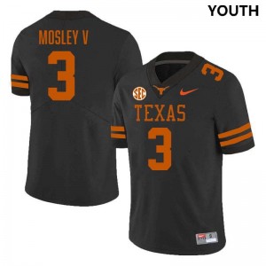 Youth Emmett Mosley V Black Texas Longhorns #3 Football 2025 Jersey 232305-812