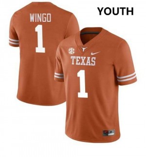 Youth Ryan Wingo Texas Orange Texas Longhorns #1 Football Embroidery Jersey 726290-150