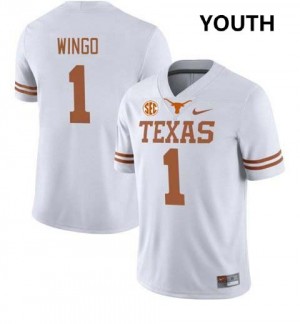 Youth Ryan Wingo White Texas Longhorns #1 Football Embroidery Jersey 657390-959